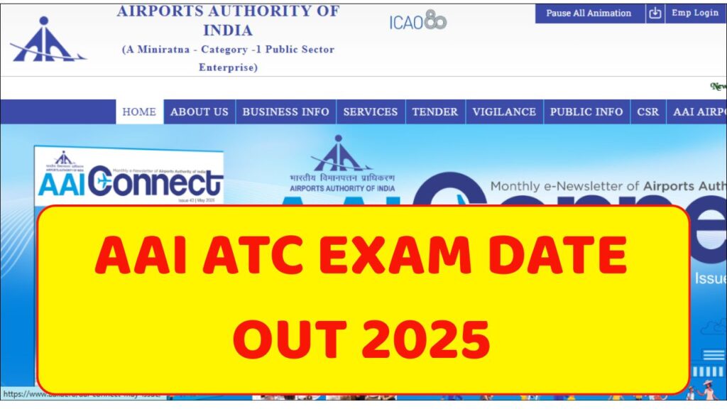AAI ATC Exam Date 2025 Out